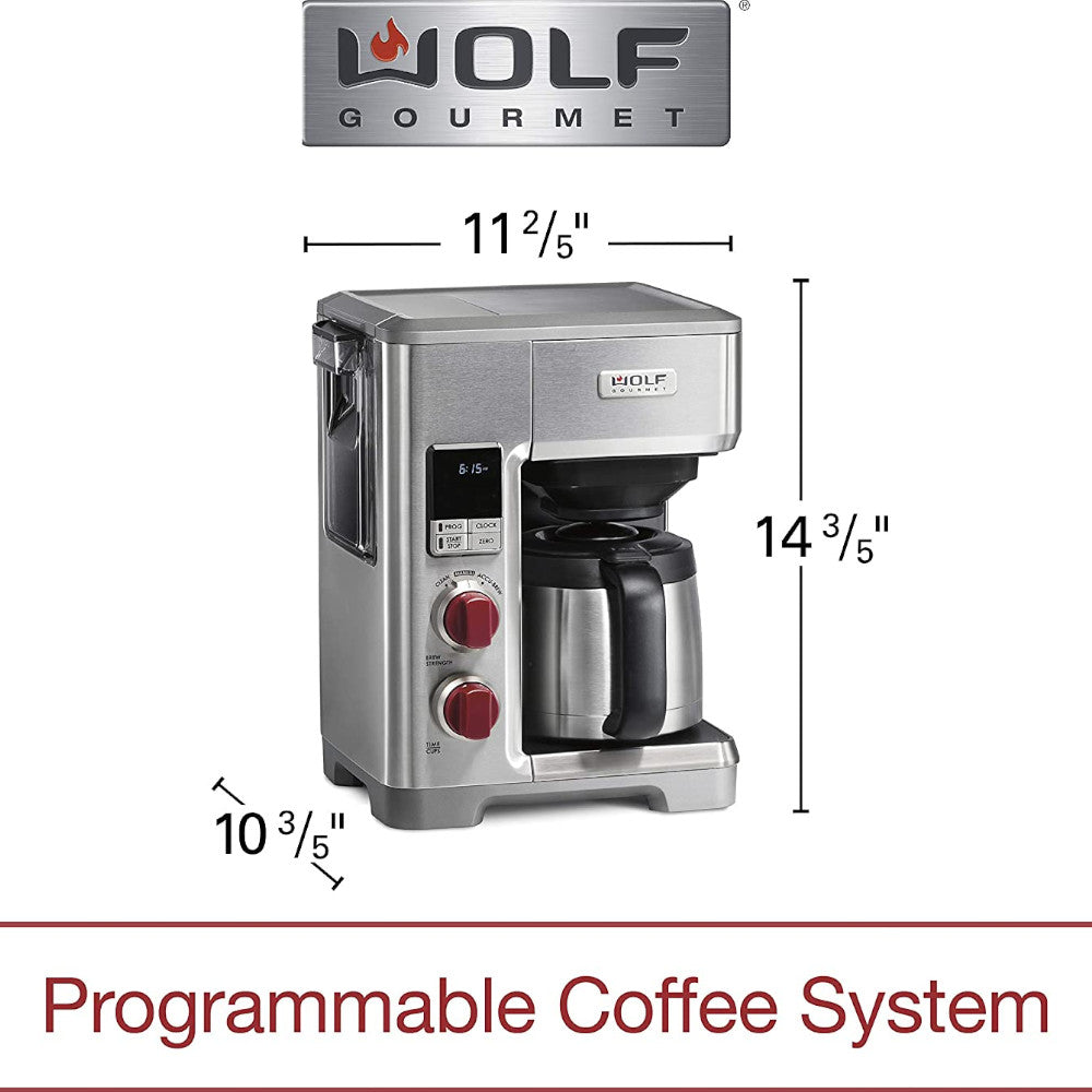 Système de cafetière programmable WOLF Gourmet - Entretenu en usine avec 1 an de garantie - WGCM100S