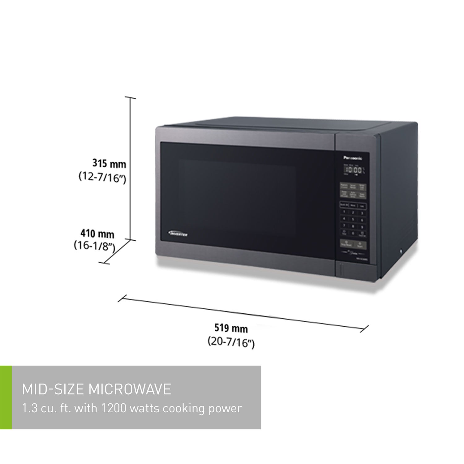 PANASONIC Micro-ondes Genius en acier inoxydable de 1,3 pi³ - Remis à neuf avec la garantie Home Essentials - NN-SC678S